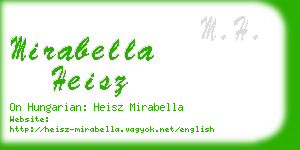 mirabella heisz business card